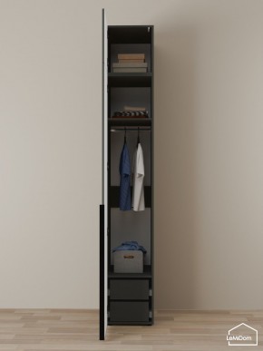 Шкаф с антресолью Linnea MHR-1A-3 2450х400х510 (Графит-М 11.1.25) в Краснокамске - krasnokamsk.mebel24.online | фото 6