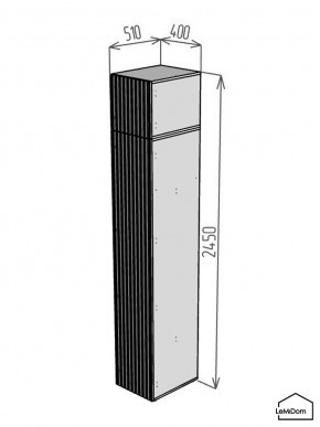 Шкаф с антресолью Linnea MHR-1A-4 2450х400х510 (Белый-М 11.1.2) в Краснокамске - krasnokamsk.mebel24.online | фото 2