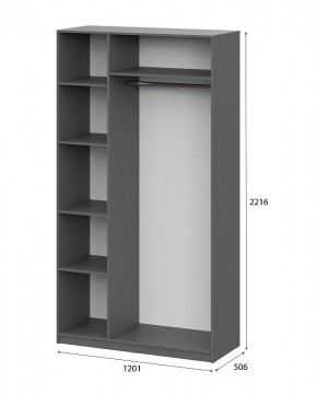 Шкаф ШК-5 (1200) Графит серый в Краснокамске - krasnokamsk.mebel24.online | фото 5