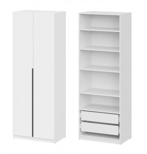 Шкаф ШК-5 + 4 полки + ящики (800) Белый текстурный в Краснокамске - krasnokamsk.mebel24.online | фото 1