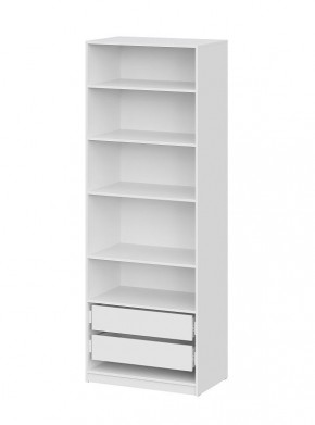Шкаф ШК-5 + 4 полки + ящики (800) Белый текстурный в Краснокамске - krasnokamsk.mebel24.online | фото