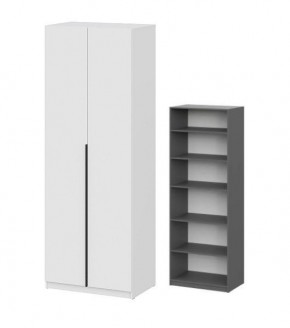 Шкаф ШК-5 + 4 полки (800) Белый текстурный в Краснокамске - krasnokamsk.mebel24.online | фото 2