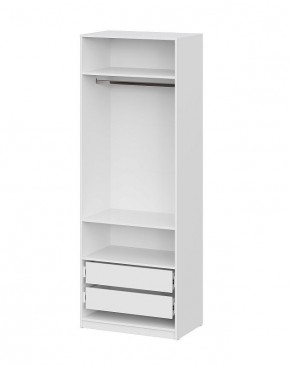 Шкаф ШК-5 + 2 полки + ящики (800) Белый текстурный в Краснокамске - krasnokamsk.mebel24.online | фото 3