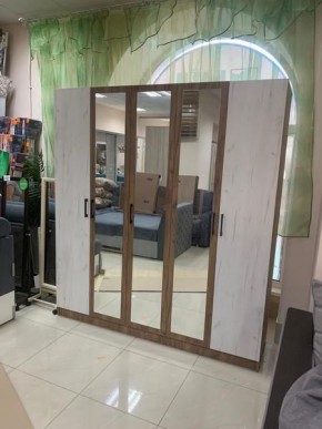 Шкаф Вегас 2000 Дуб крафт табачный/Дуб крафт белый в Краснокамске - krasnokamsk.mebel24.online | фото 3