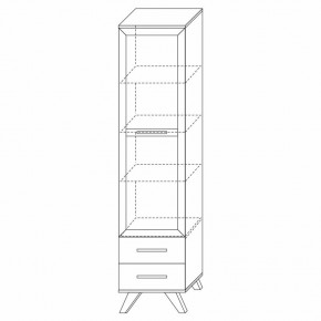 Шкаф-витрина 450 Вега Скандинавия в Краснокамске - krasnokamsk.mebel24.online | фото 4