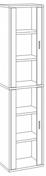 Шкаф-витрина Домино СУ(ш1в2)+2ФС в Краснокамске - krasnokamsk.mebel24.online | фото 2