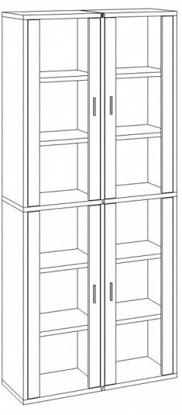 Шкаф-витрина Домино СУ(ш2в2)+4ФС в Краснокамске - krasnokamsk.mebel24.online | фото 3