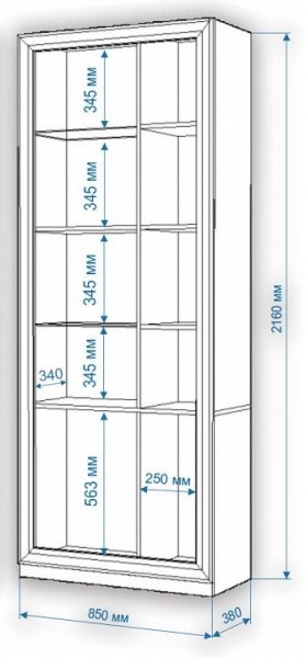 Шкаф-витрина Нобиле ШВтВ-ФСД-БЯН в Краснокамске - krasnokamsk.mebel24.online | фото 3