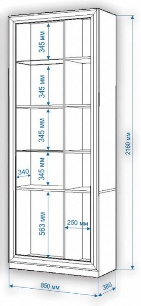 Шкаф-витрина Нобиле ШВтВ-ФСД-ФГК в Краснокамске - krasnokamsk.mebel24.online | фото 3