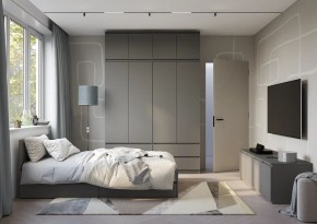Спальня Симпл (графит) модульная в Краснокамске - krasnokamsk.mebel24.online | фото 52
