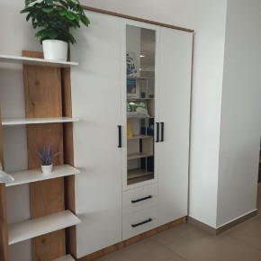 Спальный гарнитур Евро (модульный) Крафт/Белый в Краснокамске - krasnokamsk.mebel24.online | фото 33
