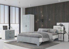 Спальный гарнитур VICTOR (модульный) Белый-Бетон в Краснокамске - krasnokamsk.mebel24.online | фото
