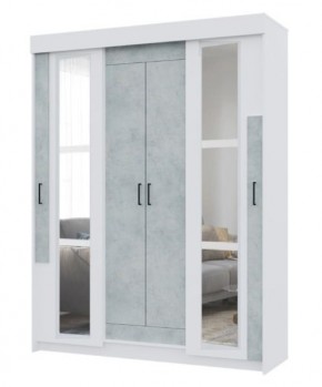 Спальный гарнитур VICTOR (модульный) Белый-Бетон в Краснокамске - krasnokamsk.mebel24.online | фото 12