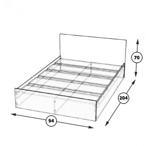 Стандарт Кровать 0900, цвет дуб сонома, ШхГхВ 93,5х203,5х70 см., сп.м. 900х2000 мм., без матраса, основание есть в Краснокамске - krasnokamsk.mebel24.online | фото 4