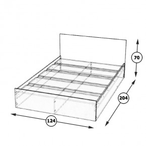 Стандарт Кровать 1200, цвет дуб сонома, ШхГхВ 123,5х203,5х70 см., сп.м. 1200х2000 мм., без матраса, основание есть в Краснокамске - krasnokamsk.mebel24.online | фото