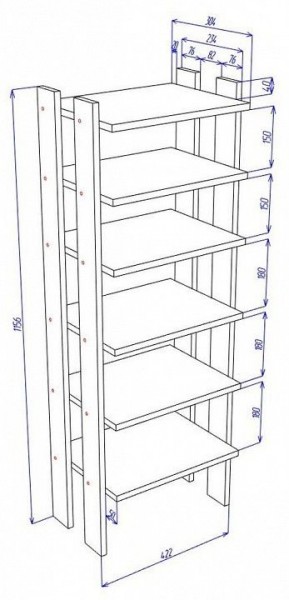 Стеллаж для обуви Cross СТЕЛ1 в Краснокамске - krasnokamsk.mebel24.online | фото 3