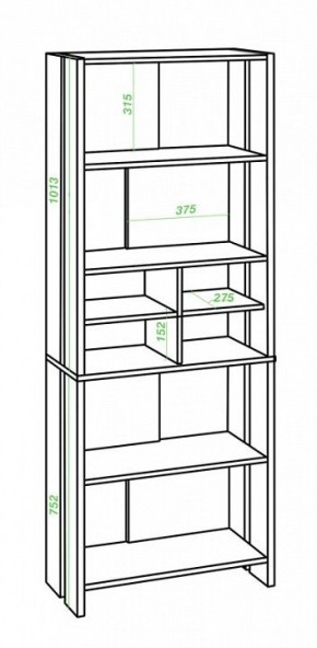 Стеллаж Домино Lite СТЛ-ОВХ в Краснокамске - krasnokamsk.mebel24.online | фото 2
