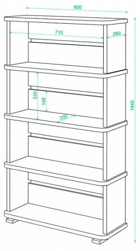 Стеллаж Домино СБ-25/4 в Краснокамске - krasnokamsk.mebel24.online | фото 2