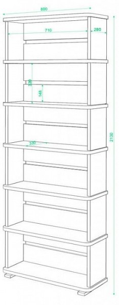 Стеллаж Домино СБ-25/6 в Краснокамске - krasnokamsk.mebel24.online | фото 2