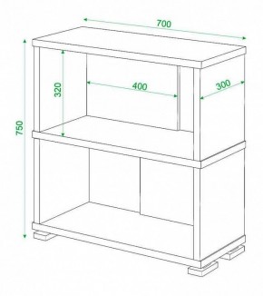 Стеллаж книжный Домино нельсон СБ-10_2 в Краснокамске - krasnokamsk.mebel24.online | фото 2