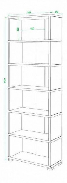 Стеллаж книжный Домино СБ-10_6 в Краснокамске - krasnokamsk.mebel24.online | фото 3