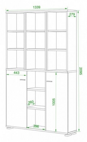 Стеллаж комбинированный Домино ПУ-40-6 в Краснокамске - krasnokamsk.mebel24.online | фото 2