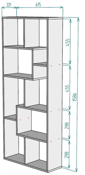 Стеллаж S8 1586х675х221 в Краснокамске - krasnokamsk.mebel24.online | фото 2