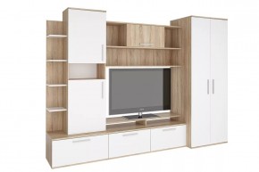 Стенка Денвер (СТЛ.151.01) Дуб сонома/Белый в Краснокамске - krasnokamsk.mebel24.online | фото
