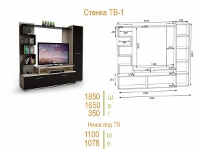 Стенка для гостиной ТВ-1 в Краснокамске - krasnokamsk.mebel24.online | фото 2