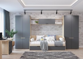 Стол 1200/3 ящика АНТАЛИЯ (Сонома/Графит софт) в Краснокамске - krasnokamsk.mebel24.online | фото 2