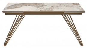 Стол ACERRA NEW 160 GLOSS LUXURY PANDORA SOLID CERAMIC/ каркас цвета шампань, ®DISAUR в Краснокамске - krasnokamsk.mebel24.online | фото 11