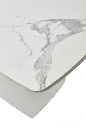 Стол ALATRI 120 GLOSS STATUARIO WHITE SOLID CERAMIC / WHITE, ®DISAUR в Краснокамске - krasnokamsk.mebel24.online | фото 10