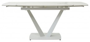 Стол ALATRI 120 GLOSS STATUARIO WHITE SOLID CERAMIC / WHITE, ®DISAUR в Краснокамске - krasnokamsk.mebel24.online | фото 4