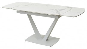 Стол ALATRI 120 GLOSS STATUARIO WHITE SOLID CERAMIC / WHITE, ®DISAUR в Краснокамске - krasnokamsk.mebel24.online | фото 5