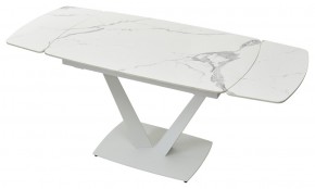 Стол ALATRI 120 GLOSS STATUARIO WHITE SOLID CERAMIC / WHITE, ®DISAUR в Краснокамске - krasnokamsk.mebel24.online | фото 6