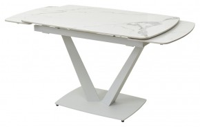 Стол ALATRI 120 GLOSS STATUARIO WHITE SOLID CERAMIC / WHITE, ®DISAUR в Краснокамске - krasnokamsk.mebel24.online | фото 8
