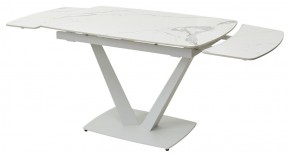 Стол ALATRI 120 GLOSS STATUARIO WHITE SOLID CERAMIC / WHITE, ®DISAUR в Краснокамске - krasnokamsk.mebel24.online | фото 9