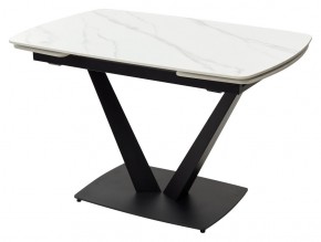 Стол ALATRI 120 MATT WHITE MARBLE SOLID CERAMIC / BLACK, ®DISAUR в Краснокамске - krasnokamsk.mebel24.online | фото 7