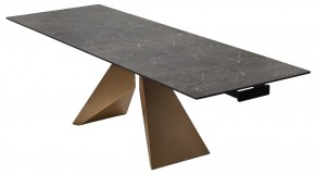 Стол ALES 180 BLACK GRAVE SOLID CERAMIC, керамика / бронзовый, ®DISAUR в Краснокамске - krasnokamsk.mebel24.online | фото 7
