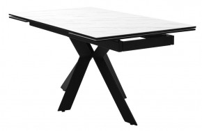 Стол BELLUNO 160 MARBLES KL-99 Белый мрамор матовый, итальянская керамика/ черный каркас, ®DISAUR в Краснокамске - krasnokamsk.mebel24.online | фото 2