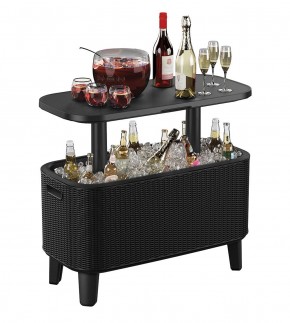 Стол Беви Бар (Bevy Bar Large Cool Bar), графит в Краснокамске - krasnokamsk.mebel24.online | фото 3