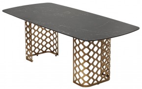 Стол CHIAVARI 220 KL-116 Черный мрамор матовый, итальянская керамика / бронзовый, ®DISAUR в Краснокамске - krasnokamsk.mebel24.online | фото 7