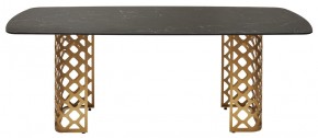 Стол CHIAVARI 220 KL-116 Черный мрамор матовый, итальянская керамика / бронзовый, ®DISAUR в Краснокамске - krasnokamsk.mebel24.online | фото 8
