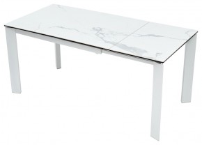 Стол CORNER 120 HIGH GLOSS STATUARIO керамика, стекло/ белый каркас, ®DISAUR в Краснокамске - krasnokamsk.mebel24.online | фото 6