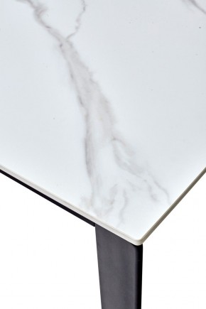 Стол CORNER 120 MATT WHITE MARBLE SOLID CERAMIC / BLACK, ®DISAUR в Краснокамске - krasnokamsk.mebel24.online | фото 3
