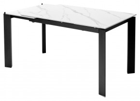 Стол CORNER 120 MATT WHITE MARBLE SOLID CERAMIC / BLACK, ®DISAUR в Краснокамске - krasnokamsk.mebel24.online | фото 4