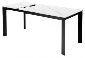 Стол CORNER 120 MATT WHITE MARBLE SOLID CERAMIC / BLACK, ®DISAUR в Краснокамске - krasnokamsk.mebel24.online | фото 5