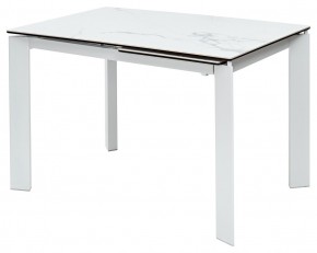 Стол CORNER 120 MATTE STATUARIO Белый мрамор матовый керамика, стекло/ белый каркас, ®DISAUR в Краснокамске - krasnokamsk.mebel24.online | фото 2