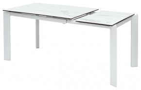 Стол CORNER 120 MATTE STATUARIO Белый мрамор матовый керамика, стекло/ белый каркас, ®DISAUR в Краснокамске - krasnokamsk.mebel24.online | фото 4
