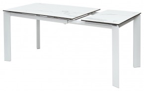 Стол CORNER 120 MATTE STATUARIO Белый мрамор матовый керамика, стекло/ белый каркас, ®DISAUR в Краснокамске - krasnokamsk.mebel24.online | фото 5